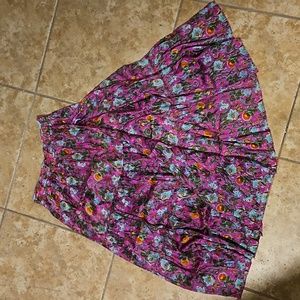 Ralph Lauren Country 4-Tiered Silk Bombay Skirt